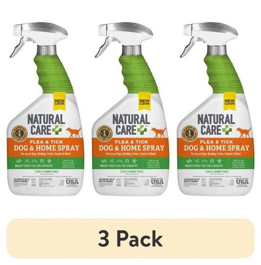 (3 Pack)  Flea and Tick Repellent Spray for Dogs and Home - 32Oz.