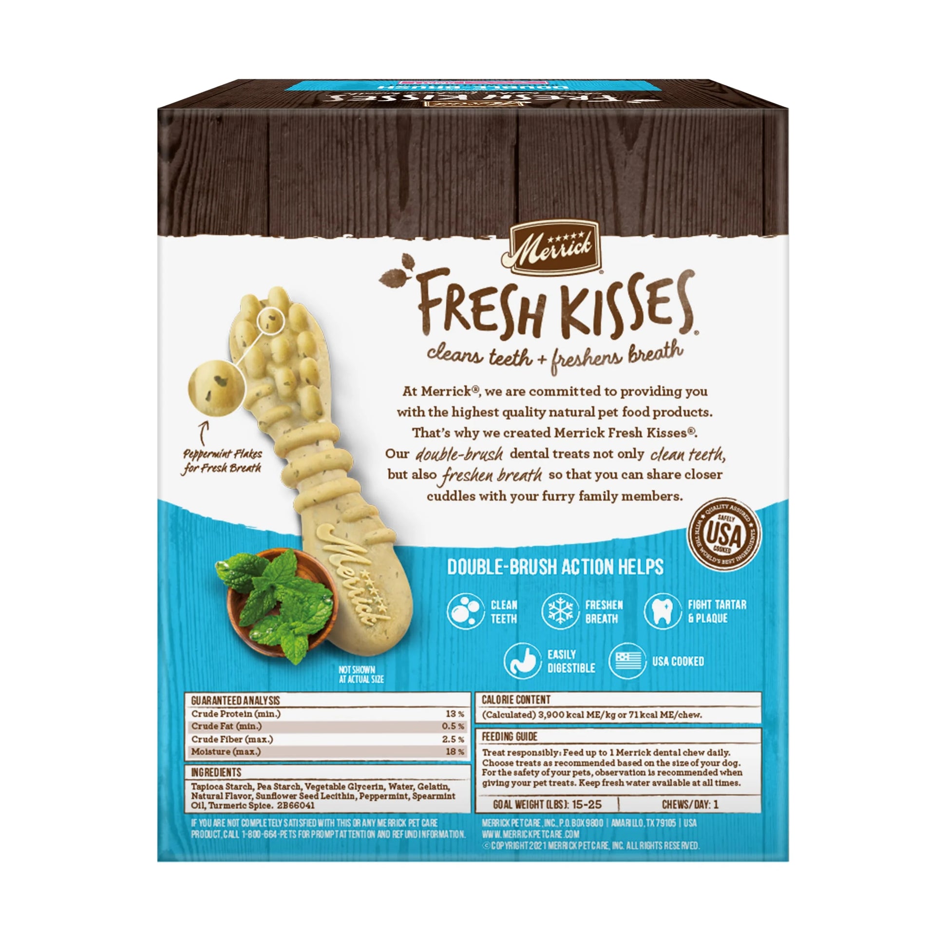 Fresh Kisses Small Dog Treats, Real Mint Flavor Dental Chews, 23 Oz Box (36 Count)