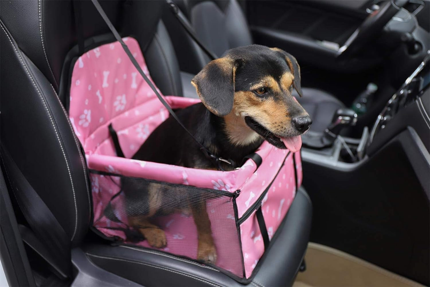 Pet Dog Car Booster Seat Carrier,Portable Foldable Carrier with Seat Belt for Dog Cat up to 30Lbs …